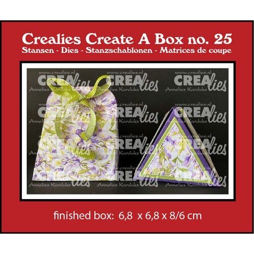 Crealies Create A Box Driehoek doosje CCAB25 finishedbox:6,8x6,8x8/6cm