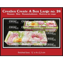 Crealies Create A Box Waxinelichtjes doosje CCABL26 finishedbox:12x4x2,3cm