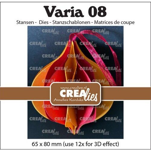 Crealies Varia 08 3D Kerstbal CLVARIA08 65x80mm(use12xfor3Deffect)