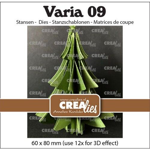 Crealies Varia 09 3D Kerstbal CLVARIA09 60x80mm(use12xfor3Deffect)