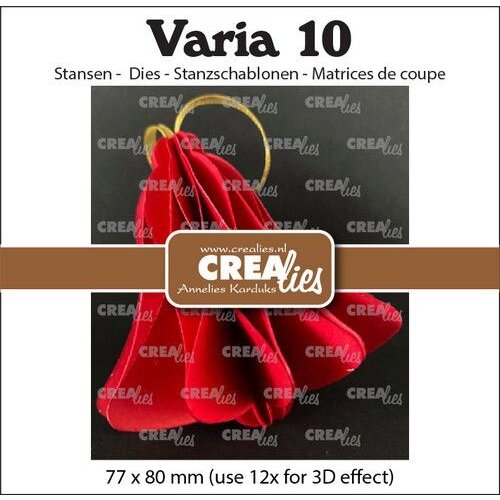 Crealies Varia 10 3D Kerstbal CLVARIA10 77x80mm(use12xfor3Deffect)