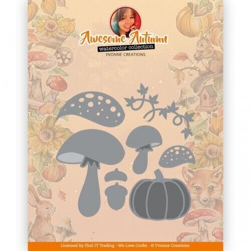 YCD10325 - Mal - Yvonne Creations - Awesome Autumn - Autumn Mushrooms