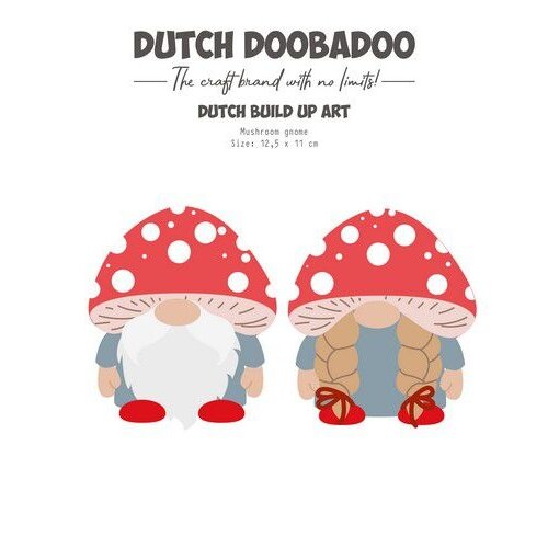 Dutch Doobadoo 470784270  - Dutch Doobadoo  Build Up Gnome met paddenstoel A5 470.784.270