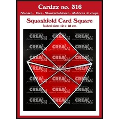 Crealies Cardzz squashfold card - vierkant CLCZ316 folded: 12 x 12 cm