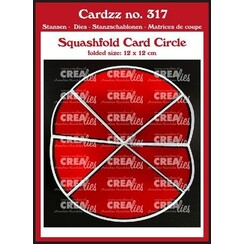 Crealies Cardzz squashfold card - cirkel CLCZ317 folded: 12 x 12 cm