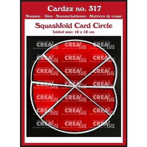 Crealies Crealies Cardzz squashfold card - cirkel CLCZ317 folded: 12 x 12 cm