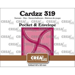 Crealies Cardzz pocket & envelop - cirkel CLCZ319 folded: 6 x 6 cm