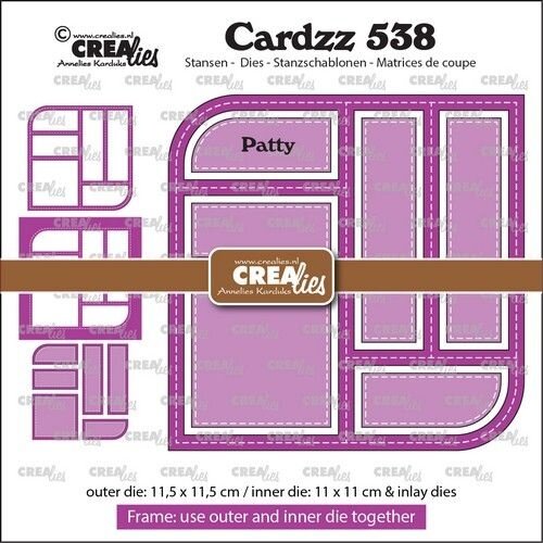 Crealies Crealies Cardzz Frame & inlay Patty CLCZ538 max. 11,5 x 11,5 cm