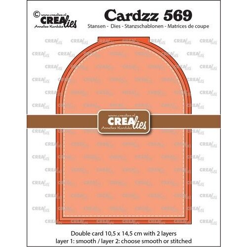 Crealies Crealies Cardzz Dubbele boog kaart CLCZ569 max. 10,5 x 14,5 cm