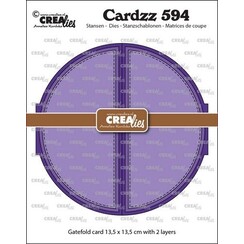 Crealies Cardzz Gatefold cirkel kaart CLCZ594 max. 13,5 x 13,5 cm