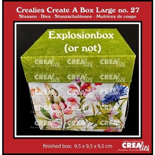 Crealies Crealies Create A Box Explosion groot CCABL27 finished: 9,5 x 9,5 x 9,5 cm