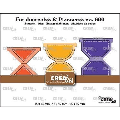 Crealies Crealies For Journalzz & Plannerzz tabs set A CLJP660 45 x 43 mm - 45 x 49 mm - 45 x 55 mm