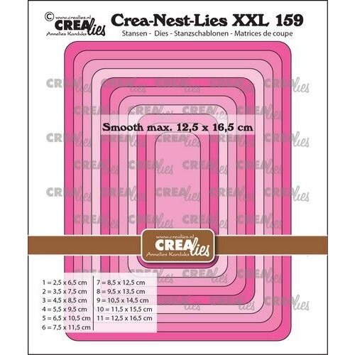 Crealies Crealies Crea-Nest-Lies XXL Rechthoek glad CLNestXXL159 max. 12,5 x 16,5 cm