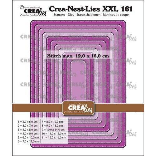 Crealies Crealies Crea-Nest-Lies XXL Rechthoek stiksteek CLNestXXL161 max. 12 x 16 cm