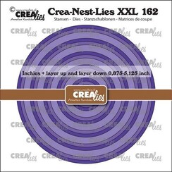 Crealies Crea-Nest-Lies XXL Inchies cirkel CLNestXXL162 max. 5,125 x 5,125 inch