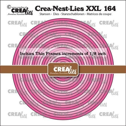 Crealies Crealies Crea-Nest-Lies XXL Inchies cirkel dunne kaders CLNestXXL164 max. 5,125 x 5,125 inch