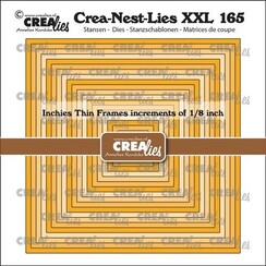 Crealies Crea-Nest-Lies XXL Inchies vierkant dunne kaders CLNestXXL165 max. 5,125 x 5,125 inch