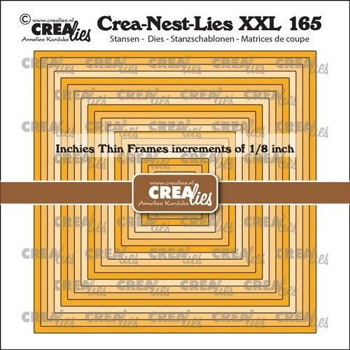 Crealies Crealies Crea-Nest-Lies XXL Inchies vierkant dunne kaders CLNestXXL165 max. 5,125 x 5,125 inch