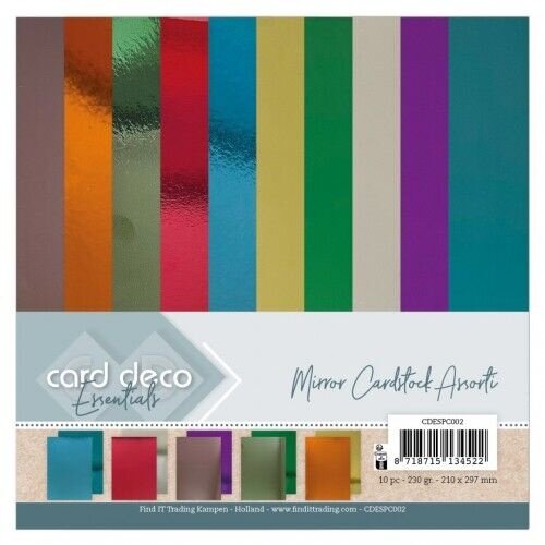 Yvonne Creations CDESPC002  - Card Deco Essentials - Mirror Cardstock A4 Assorti