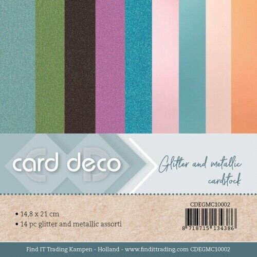 Yvonne Creations CDEGMC10002  - Card Deco Essentials - Glitter and Metallic Cardstock A5