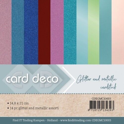 Yvonne Creations CDEGMC10003  - Card Deco Essentials - Glitter and Metallic Cardstock A5