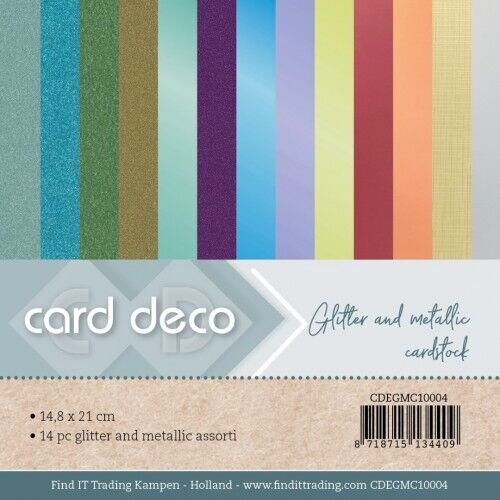 Yvonne Creations CDEGMC10004  - Card Deco Essentials - Glitter and Metallic Cardstock A5
