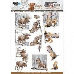 SB10826 - Uitdrukvel - Amy Design - Sturdy Winter - Moose