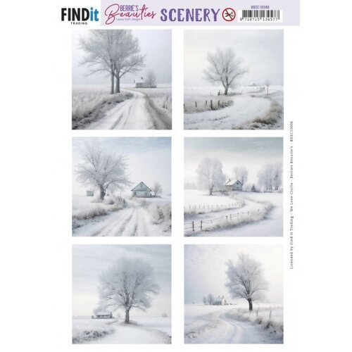 BBSC10006 - Uitdrukvel Scenery - Berries Beauties - White Winter Square
