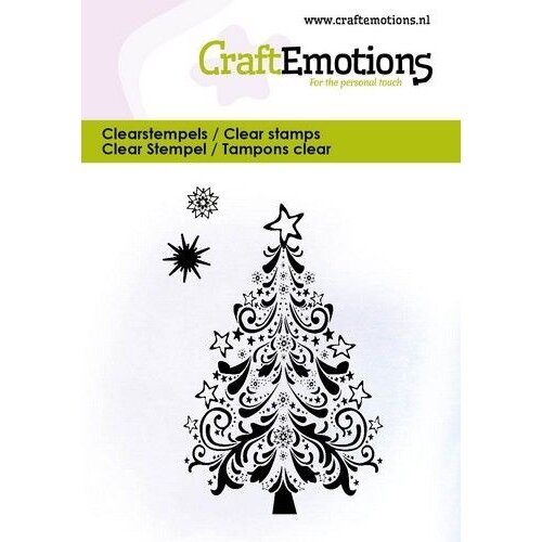 CraftEmotions clearstamps 6x7cm -  Christmas tree ornam. & star (11-23)