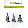 CraftEmotions clearstamps 6x7cm - 3 Christmas trees (11-23)