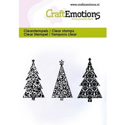 CraftEmotions clearstamps 6x7cm - 3 Christmas trees (11-23)