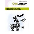 CraftEmotions clearstamps 6x7cm - Reindeer design and stars (11-23)