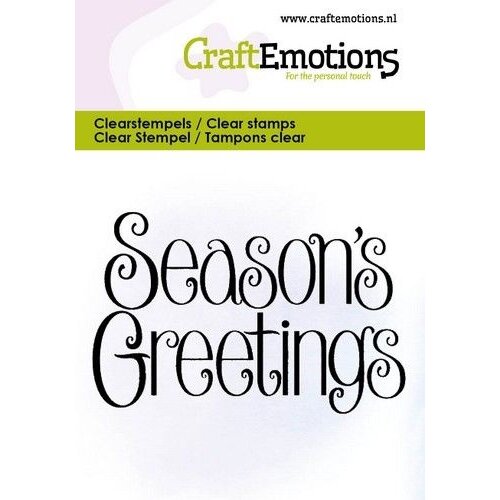 CraftEmotions clearstamps 6x7cm - Text Seasons Greetings  - EN (11-23)