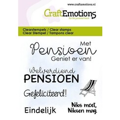 CraftEmotions clearstamps 6x7cm - Met Pensioen Tekst NL