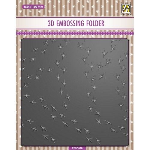 Nellies Choice 3D Embossing Folder Birdfeet EF3D078