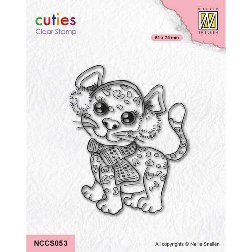 Nellies Choice Clear Stamp Cutie Cheetah NCCS053