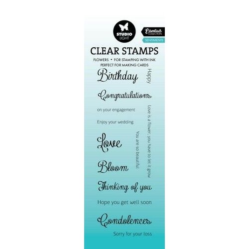 Studio Light Clear Stamp Sentiments Essentials nr.589 SL-ES-STAMP589 46,2x142x3mm