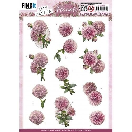 SB10898 - Uitdrukvel - Amy Design - Pink Florals - Dahlia