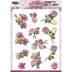 SB10895 - Uitdrukvel - Amy Design - Pink Florals - Roses