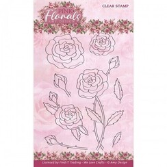 ADCS10078 - Clear Stamps - Amy Design - Pink Florals - Rose