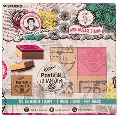 Studio Light Wooden Stamp Set Rubber stamps Signature Coll. nr.595 ABM-SI-STAMP595 120x120x23mm