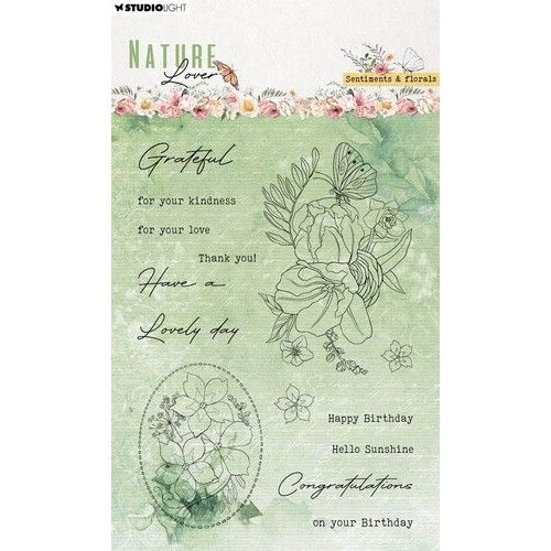 Studio Light Studio Light Clear Stamps Sentim. & florals Nature Lover nr.593 SL-NL-STAMP593 99x139x3mm