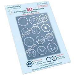 LeCrea - 3D embossing folder Wax zegels, Spec. gelegenheden 35.9068 10.5x14.5cm - Ø 2-3cm
