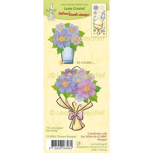 Leane Creatief LeCrea - combi clearstamp Boeket bloemen 55.8962 Matchin Die 45.8887