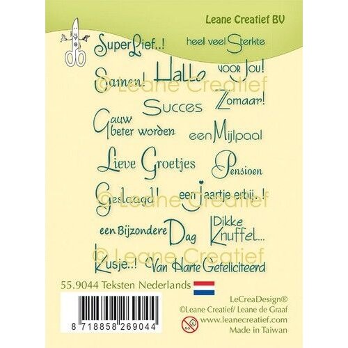 Leane Creatief LeCrea - combi clearstamp Teksten Nederlands 55.9044