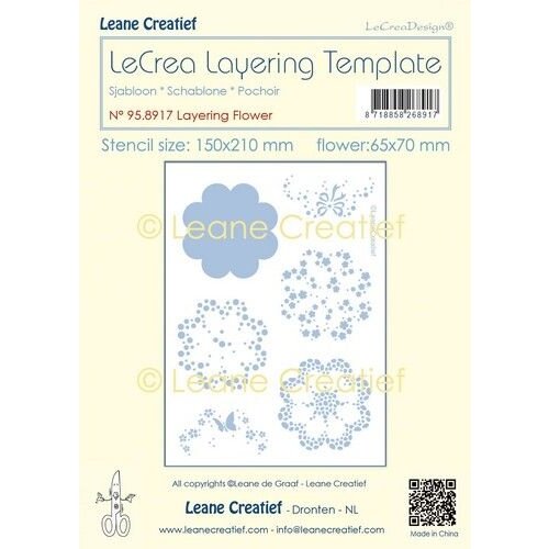 Leane Creatief LeCrea - Layering Stencil Bloem 95.8917 150x210mm