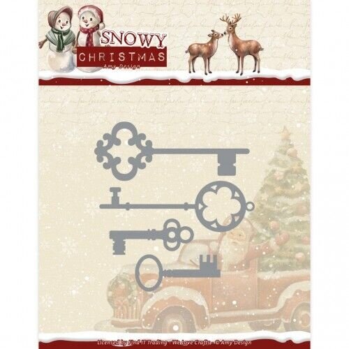 ADD10305 Dies - Amy Design Snowy Christmas - Christmas Keys-opruiming