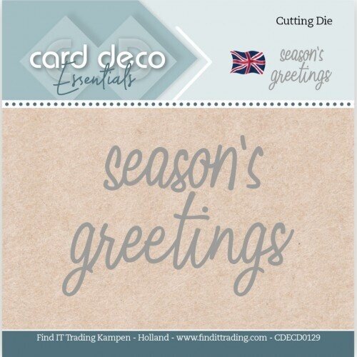 CDECD0129 Card Deco Essentials -Text Dies - Season's Greetings-opruiming