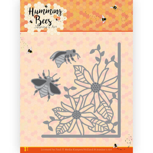 JAD10129 Dies - Jeanine's Art - Humming Bees - Flower Corner-opruiming