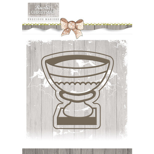 PM10041 Die - Precious Marieke - Rustic Christmas - Stone Vase-opruiming
